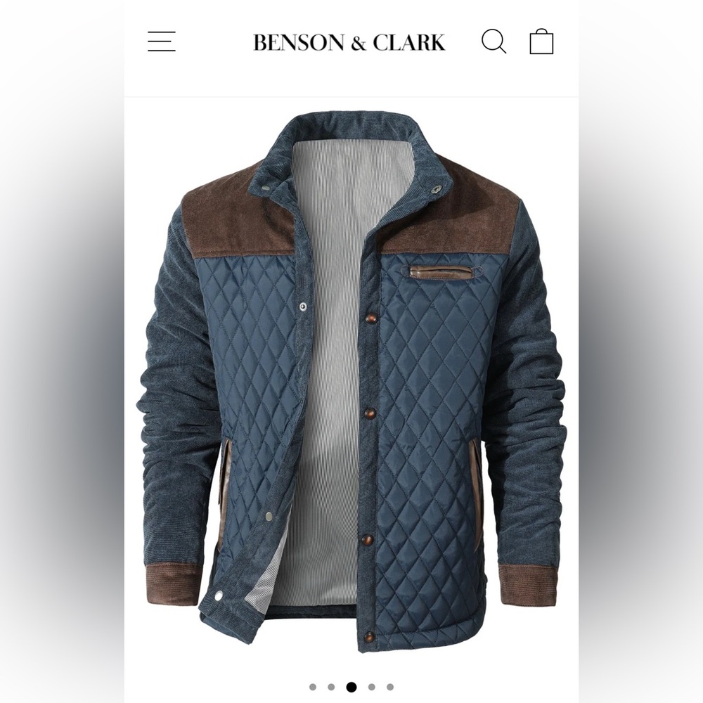 NWT Blue and Brown Lightweight Shirt Jacket